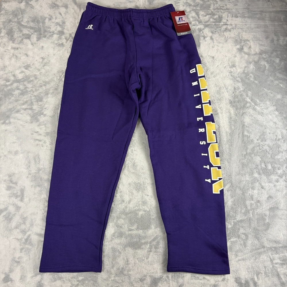Russell Athletic Taylor University Mens Medium Basketball Sweatpants Purple NEW